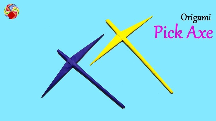 Origami Pickaxe - How to Make Paper PICKAXE Easy Tutorial - Origami Arts