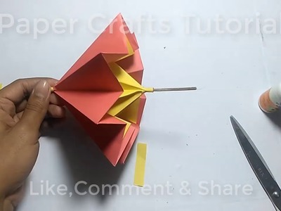 Origami umbrella || How to make paper umbrella || Paper Crafts Tutorial