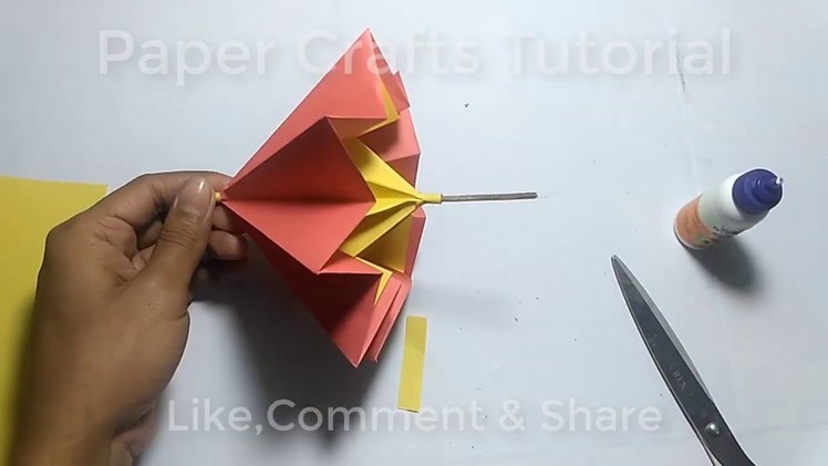 Origami umbrella || How to make paper umbrella || Paper Crafts Tutorial