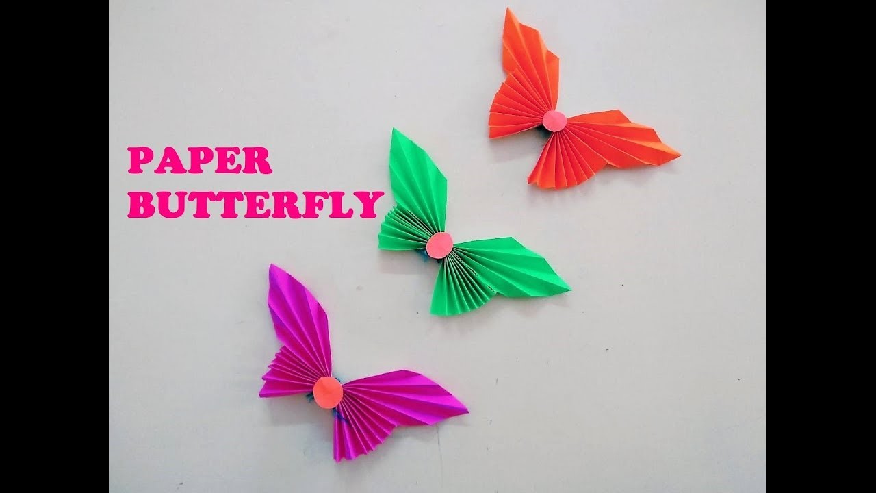 Paper Butterfly, How to Make Easy Origami Paper Butterflies, DIY Simple ...