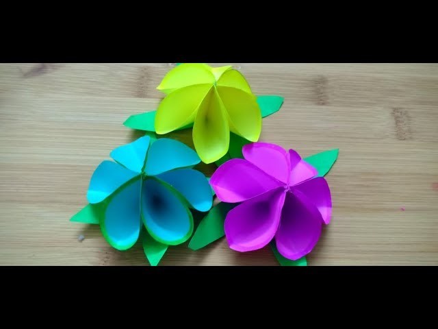 Paper Flower, how to make flower from paper , paper fun activity for kids