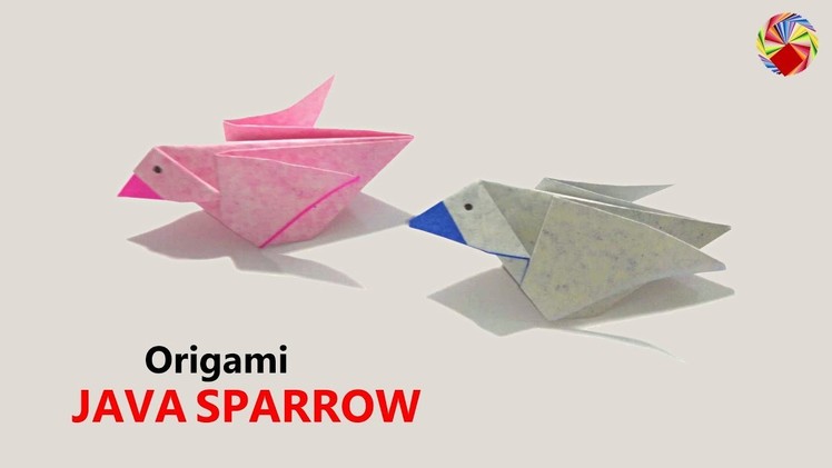 Paper Java Sparrow - How to Make Simple & Cute Origami Java Sparrow - Origami Birds