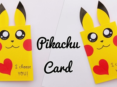 Pikachu Card.Pokemon Pikachu Card.How to make Valentine Pikachu Card.Valentine Day Card Ideas