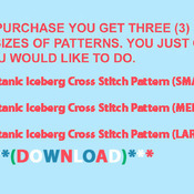 Titanic Iceberg Cross Stitch Pattern***L@@K***Buyers Can Download Your Pattern As Soon As They Complete The Purchase
