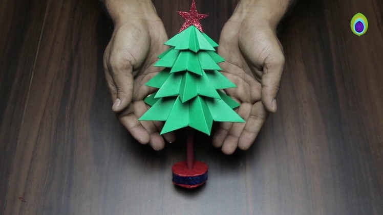 3D Paper Christmas Tree | How to Make a 3D Paper Xmas Tree DIY Tutorial