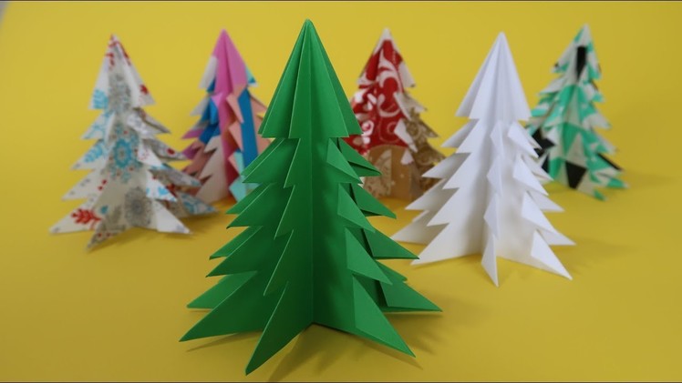 3D Paper Christmas Tree | How to Make a 3D Paper Xmas Tree DIY Tutorial