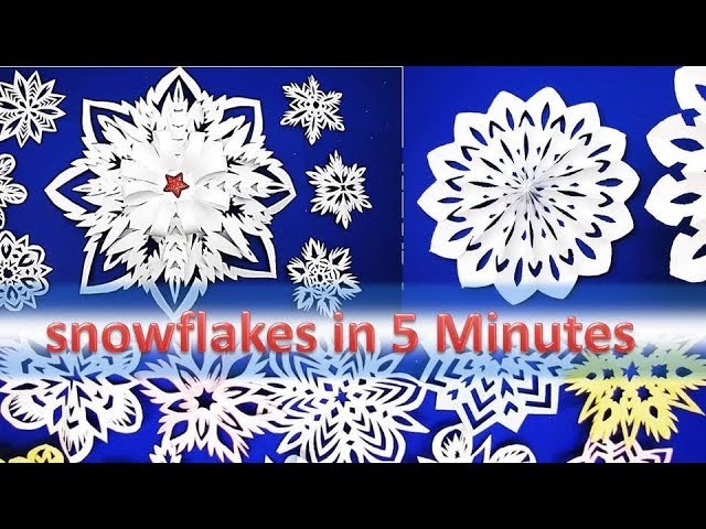 3D Snowflake - Paper snowflake - How to Make 3D Paper Snowflakes for Christmas decorations 7y