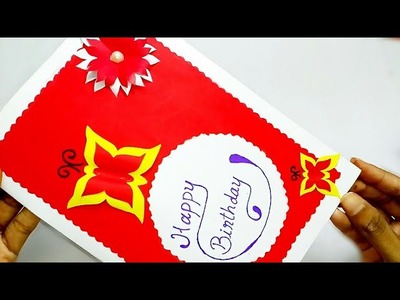 Birthday Greeting Card || How to make greeting card for birthday||Paper greeting card|| Queen's home