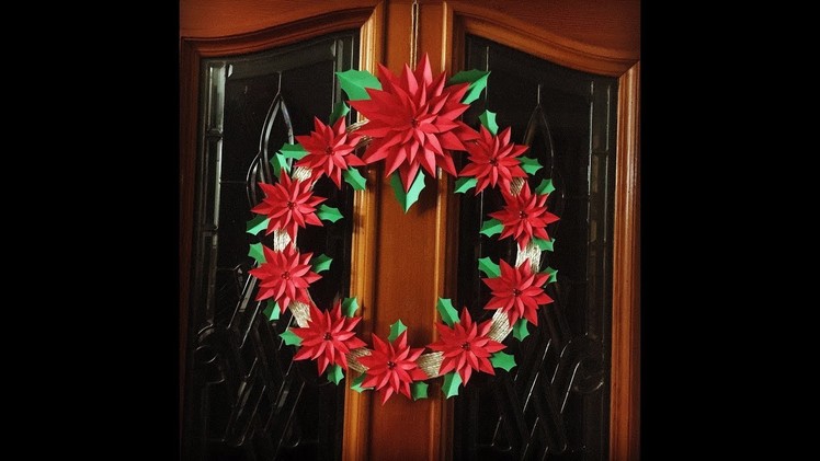 DIY: How to make a paper flower christmas wreath