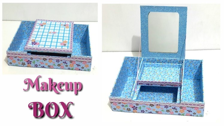 DIY How To Make a  Simple Makeup Box. DIY Makeup Organizer