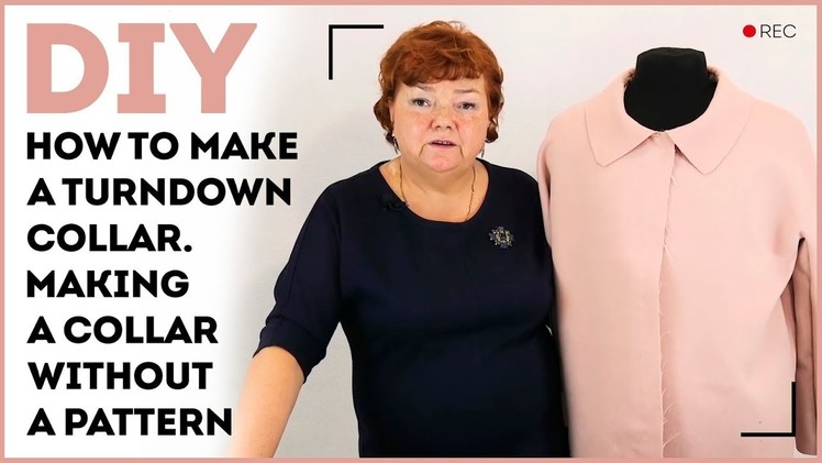 DIY: How to make a turndown collar. Making a collar without a pattern.