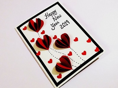 Happy New Year Card for boyfriend | how to make new year card | tutorial