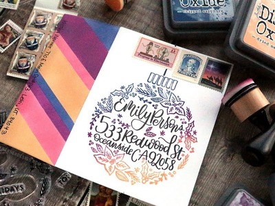 HOLIDAY MAIL ART - Multicolor Stamping with Non-Traditional Colors