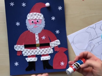 How to create Santa Claus with colored paper