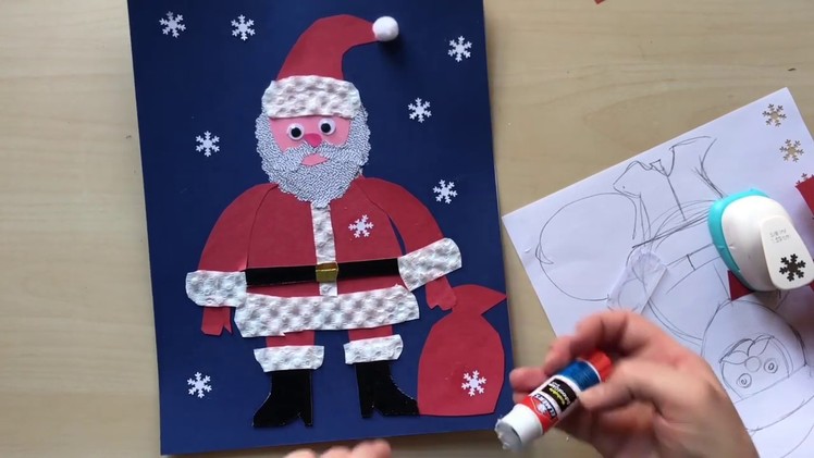 How to create Santa Claus with colored paper