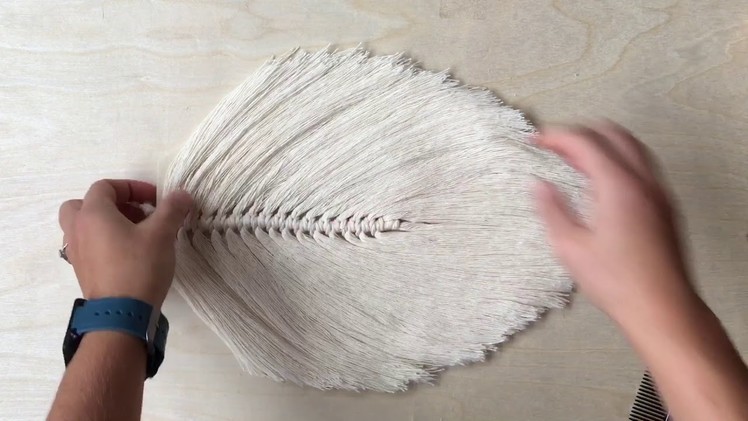How To Make A Large Macrame Feather.Leaf Part 2 of 2