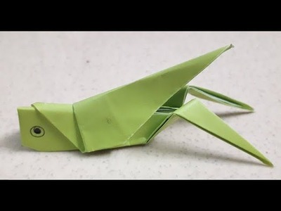 How to make a paper grasshopper | Origami animal