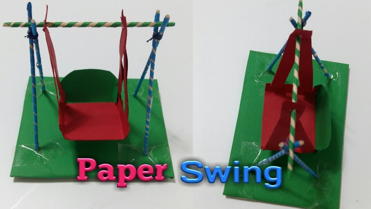 How To Make A Swing With Paper Easy Origami Mini Paper Swing