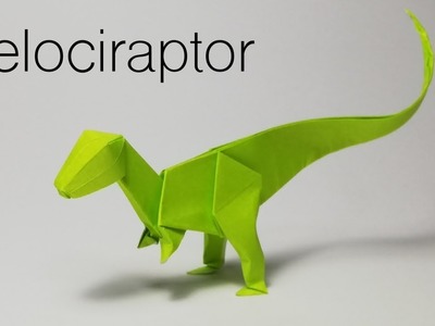 How to make a Velociraptor - Dinosaur 49 [Origami Hiroshi]