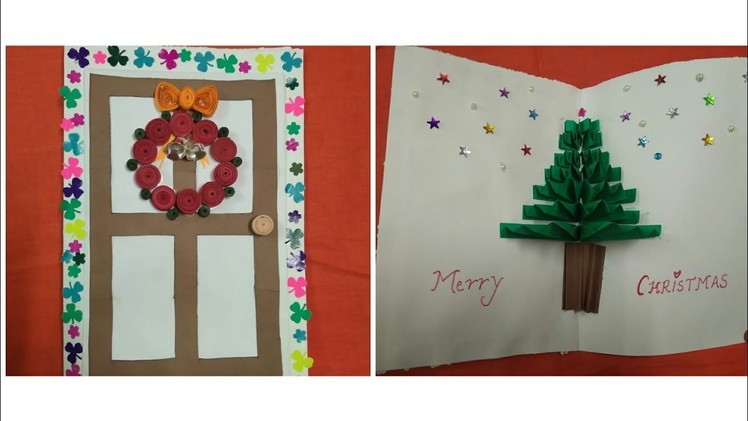 How to make Christmas card#greeting card#popupcard#quillingcard