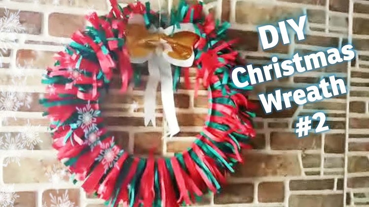 How to make Christmas Wreath out of Paper & ring, DIY Holiday Craft # 2