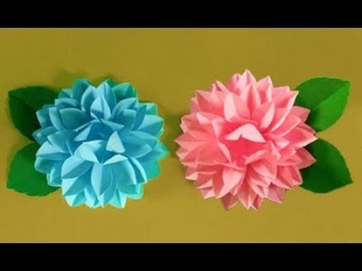 How to make dahlia flowers with paper - DIY paper flower