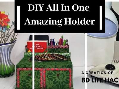 How to make DIY All In One Pen Holder | Pencil Holder | Jewelry chest | Phone holder at Home
