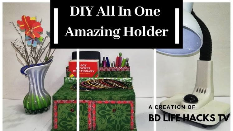 How to make DIY All In One Pen Holder | Pencil Holder | Jewelry chest | Phone holder at Home