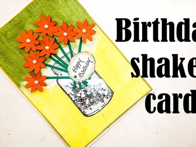 How to make shaker card | birthday shaker card | easy birthday card