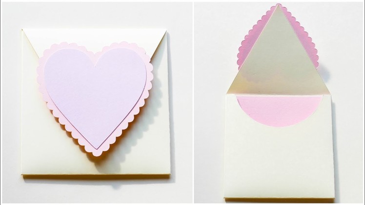 How to make : Simple Envelope with Hearts for Valentine's Day | Koperta - Mishellka #317 DIY