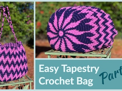 How to Make Tapestry Crochet Bag Part 2 Easy step by step for beginners
