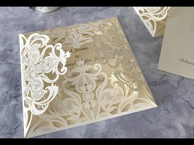 How to make your own laser cut wedding invitations with Pearl Stickers - Easy DIY Invitations
