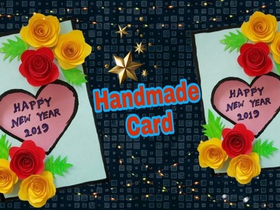 New Year Greetings Card|How to make new year greeting card|Handmade card making |ArtHolic KM