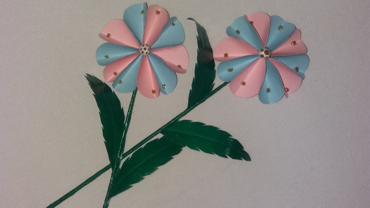 Stick flower : How to make stick flower with paper. Beautiful origami flower step by step.