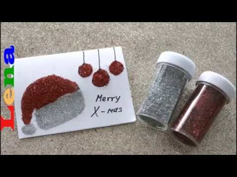 Weihnachtskarte basteln - How to make a christmas card for kids - открытка на рождество
