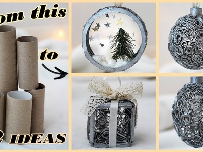 12 IDEAS How to make CHRISTMAS Ornaments from PAPER ROLLS | DIY project