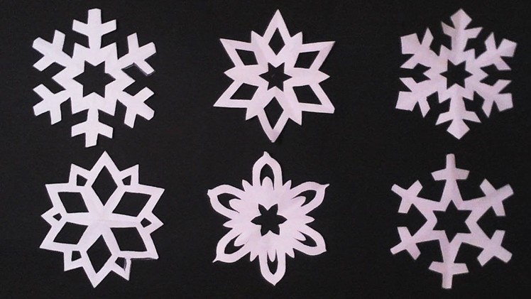 12 Paper mini Snowflakes in 2 MINUTES EACH