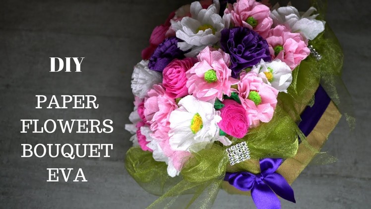 401 Paper Flowers Arrangement. Bouquet Eva. Diy Box Flowers