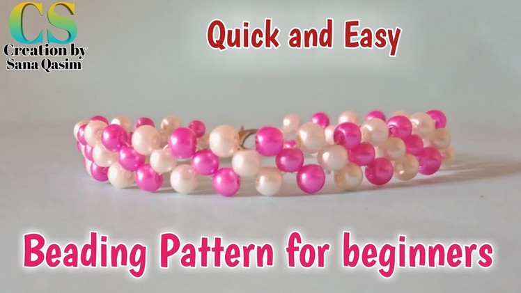 Bracelet making || Easy beading pettren for beginners || DIY bracelet tutorial