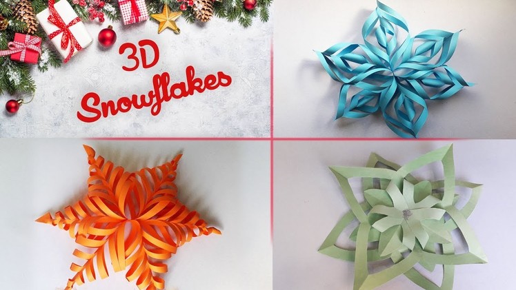 DIY 3D Paper Snowflake Making. Easy Paper Snowflakes. Christmas Paper Star. Christmas Decor ❄❄❄