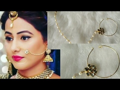 Diy||Akshara inspired nose ring making at home||how to make designer nose ring at home