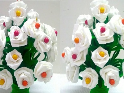 DIY Awesome Rose Guldasta.How to Make Rose Guldasta From Toilet Paper.3D Crafts