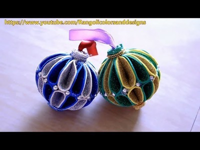 DIY Christmas decoration ornaments using glitter foam paper l Christmas decoration ideas l