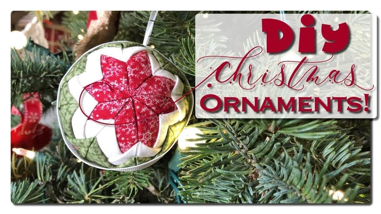 DIY Christmas Ornaments - Quilted No-Sew Fabric Ball Ornaments