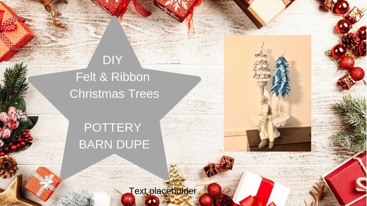 DIY Dollar Tree Christmas  |  Felt & Ribbon Tree  |  Pottery Barn Dupe