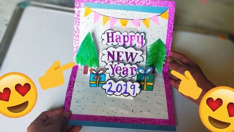 DIY New Year Greeting Card 2019 #PaperCraft Latest Design  #Craft #Ideas #HandMade #GreetingCards