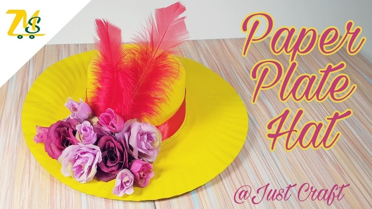 DIY Paper Plate Hat | Hat from waste materials | Hat made from paper | Just Craft | msjustcraft