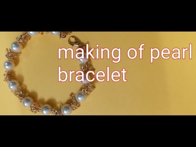 DIY simple wirework pearl bracelet