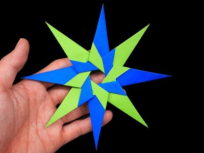 Easy #Origami Paper Ninja star 8 Points - How to Make Ninja star Step by Step