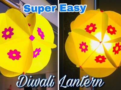 Easy Paper Lantern | Diwali Lantern Making at Home | Diwali Decoration Ideas